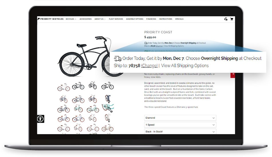 priority bikes add to cart