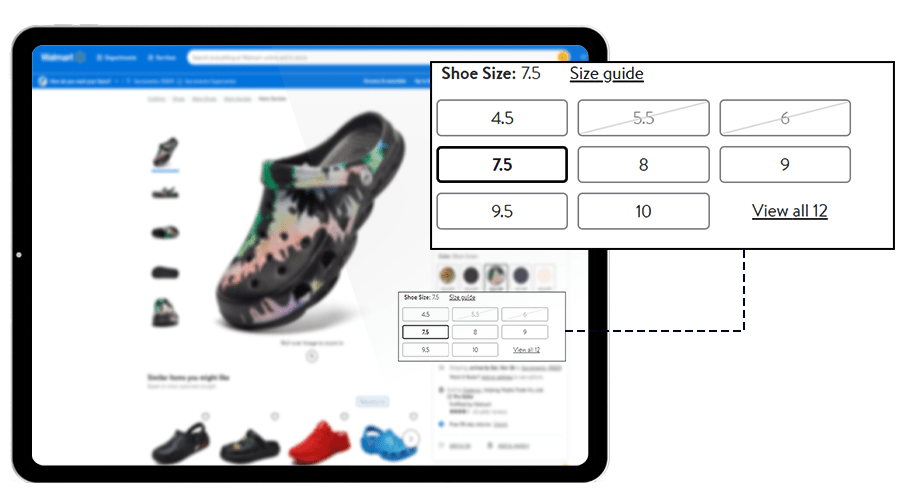 Optimize the size selector